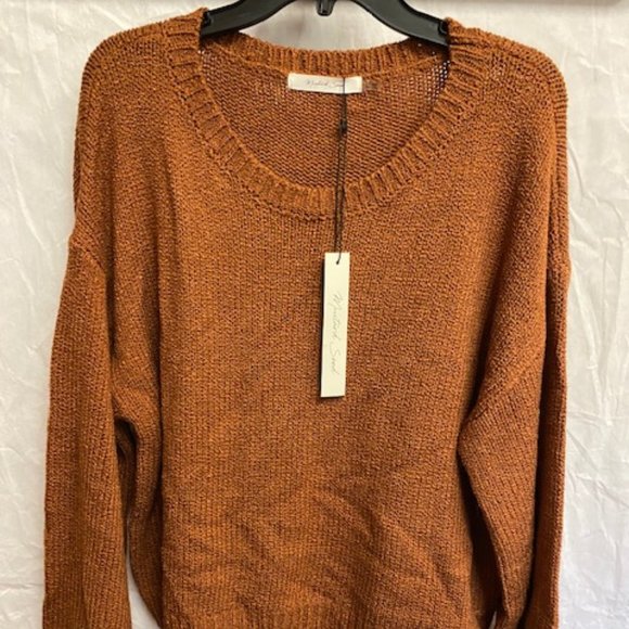 Mustard Seed Rust Sweater Size Large